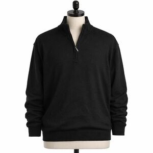 Signature Carrington Men’s 1/4 Zip Sweater Size 4X Merino Wool Blend